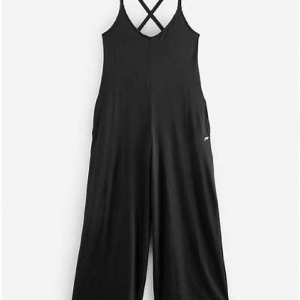 Fabletics Cloud Jersey Wide Leg Black Women's Jum… - image 1